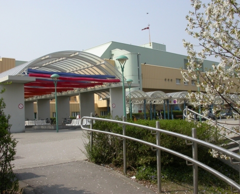 Haupteingang der Klinik Donaustadt
