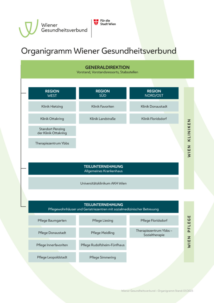 Organigramm Wiener Gesundheitsverbund