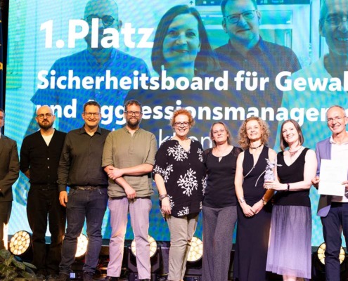 WIGEV Award Gewinner*innen des Projekts Sicherheitsboard der Generaldirektion des Wiener Gesundheitsverbundes