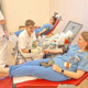Blutspendeaktion in der Klinik Floridsdorf Person bei der Blutabnahme