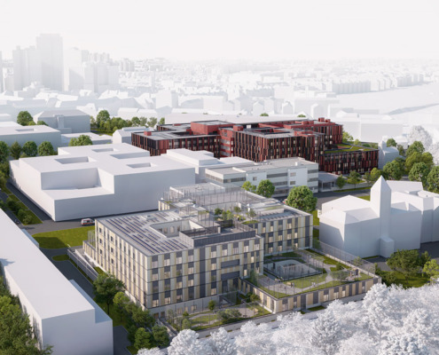 Rendering der Klinik Favoriten 2026