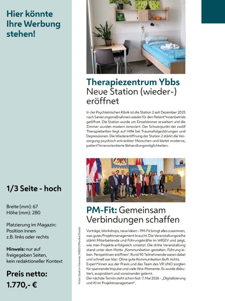 67 Magazin Anzeige drittel Seite hoch