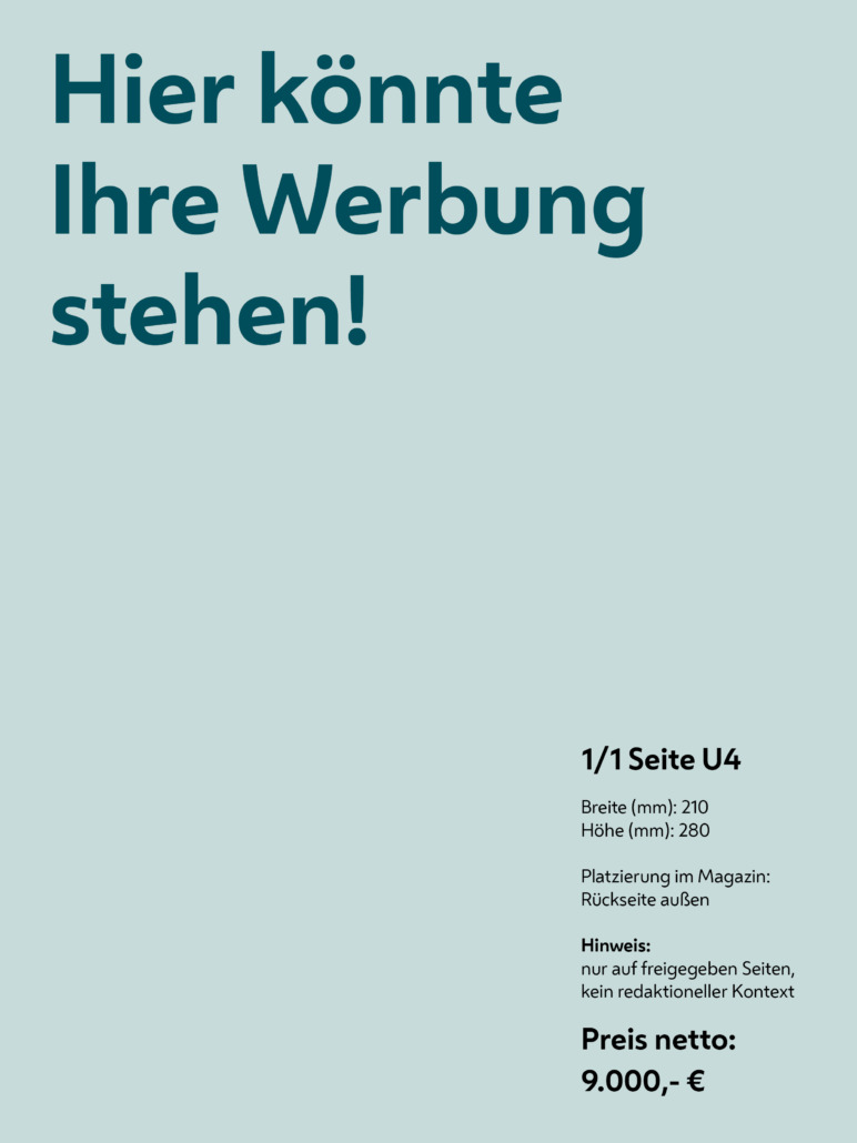 67 Magazin Inserat Seite U4