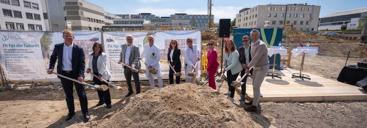 Spatenstich für Zentralbau der Klinik Favoriten