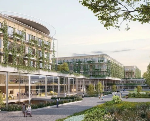Klinik Ottakring neu Parkansicht