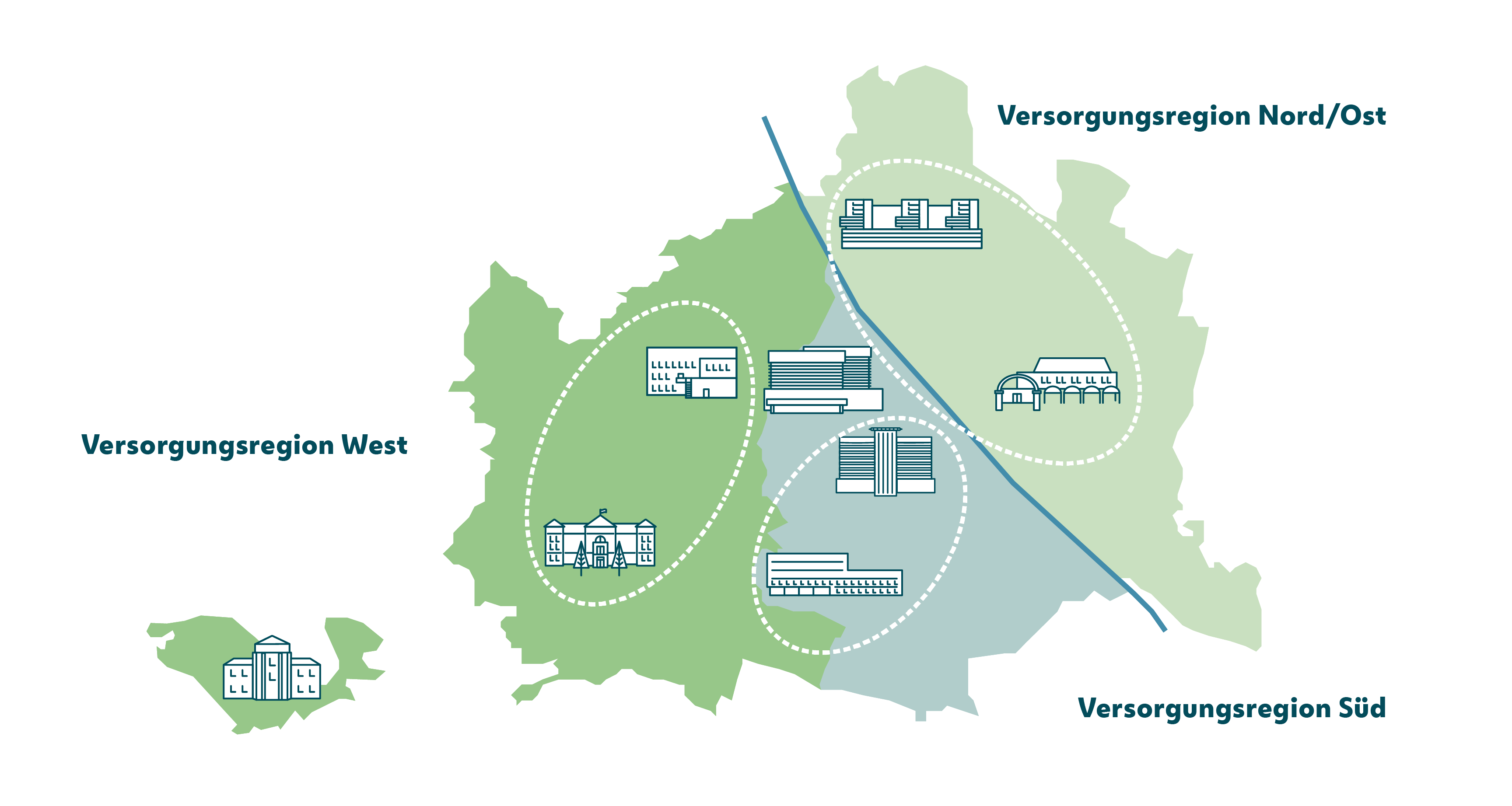 Wien-Karte Versorgungsregionen