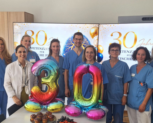 Gruppenfoto des CF-Boards in der Klinik Hietzing